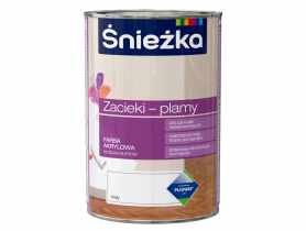 Farba na zacieki i plamy biały 1L ŚNIEŻKA