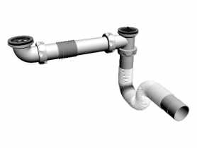 Syfon zlewozmywakowy AKCES