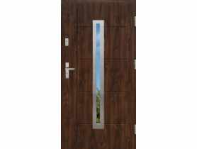 Drzwi zewnętrzne stalowo-drewniane Disting Nicolo 02 Orzech 90 cm prawe KR CENTER