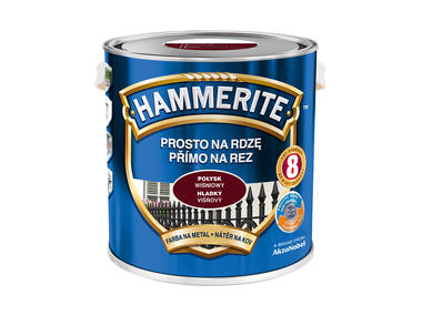 Zdjęcie: Farba do metalu 2,5 L wiśniowy połysk HAMMERITE