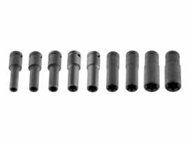 Nasadki udarowe 1/2", E10-E24, zestaw 9 sztuk CrMo NEO