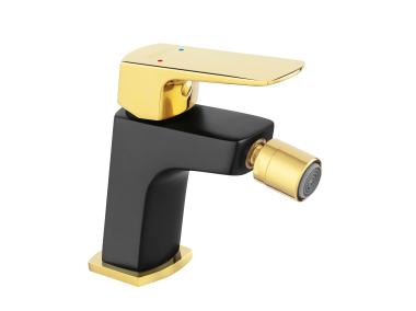 Zdjęcie: Bateria bidetowa Vitto VerdeLine, czarny, złoty FERRO