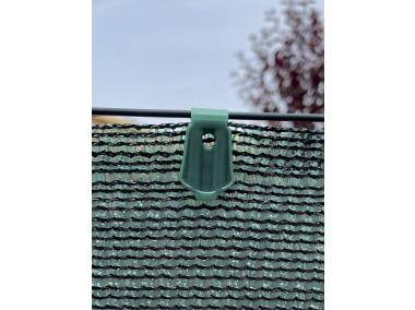 Zdjęcie: Klipsy montażowe do tkanych siatek cieniujących Fixatex 6,8 x 2 cm, zielony NORTENE