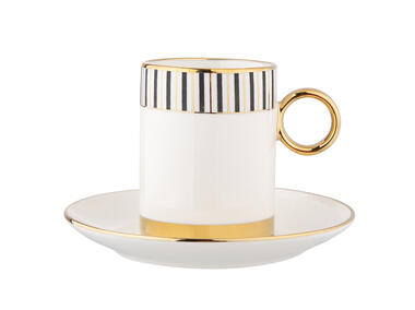 Zdjęcie: Filiżanka ze spodkiem Palazzo 180 ml w opasce ALTOMDESIGN