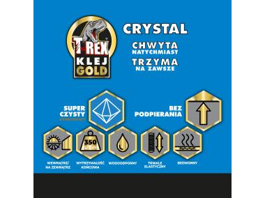 Zdjęcie: Klej montażowy super czysty T-Rex Gold Crystal 290 ml SOUDAL