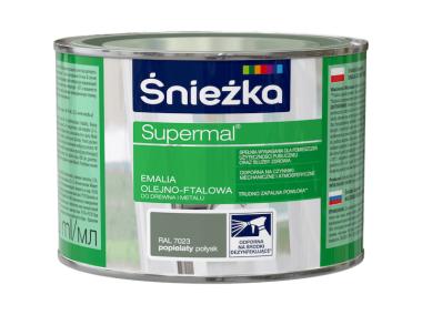 Zdjęcie: Emalia Supermal popielaty RAL7023 0,4L ŚNIEŻKA