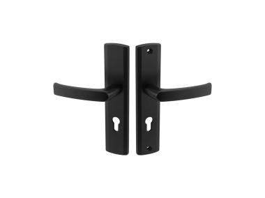 Zdjęcie: Klamka zewnętrzna Zeus 72 WKL czarny mat DOMINO