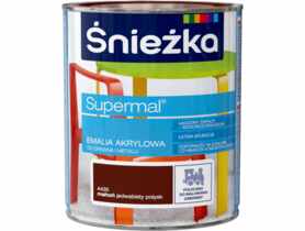Farba emaliowo-akrylowa Supermal 0,8 L mahoń ŚNIEŻKA