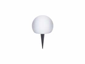 Lampka solarowa kula 17 cm RGB + pilot biała naziemna VOLTENO