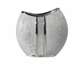 Wazon dekoracyjny Robin 24x9x22 cm srebrny EUROFIRANY
