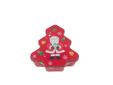 Zdjęcie: Puszka choinka 12,5x15x5 cm dekoracja mikołaj ALTOMDESIGN