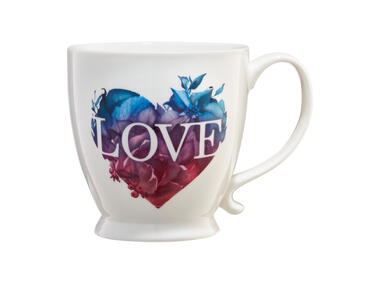 Zdjęcie: Kubek na stopce Love Letters wielokolorowe serce 400 ml AMBITION