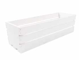 Skrzynka drewniana 50 cm biała TIN TOURS