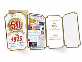 Karnet PM-394 Urodziny 50 - cyfry, roczniki 2025 KUKARTKA