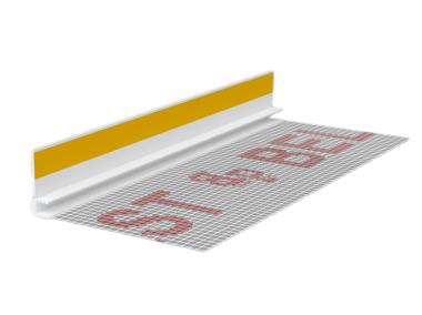 Zdjęcie: Listwa PVC BP13 Mini U L300 6/3 biały, przyokienna, dylatacyjna, z siatką i z uszczelką BELLA PLAST