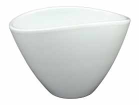 Osłonka doniczkowa owalna 20 cm biały mat CERMAX