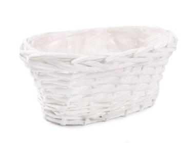 Zdjęcie: Osłonka wiklinowa z folią 22x13x10 cm biała TIN TOURS