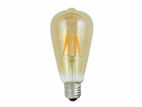Żarówka dekoracyjna Vintage ST64 E27 4 W amber POLUX