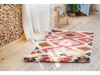 Zdjęcie: Dywan Kilim Gold 80x150 cm aztecki beżowy MULTI-DECOR