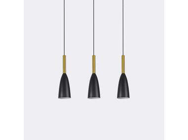 Zdjęcie: Lampa wisząca Solin 3 linia czarno-złota LIGHT PRESTIGE