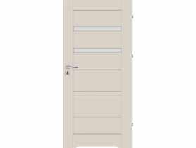 Drzwi wewnętrzne Credo 90L kaschmir FF, mleczna szyba, podcięcie NAWADOOR