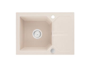 Zdjęcie: Zlewozmywak granitowy Bravo 1-komorowy 60x44x17,5 cm piaskowy MILÓ