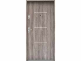 Drzwi wejściowe do mieszkań Bastion A-39 Dąb japoński 90 cm prawe ODO KR CENTER