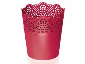 Doniczka  Lace malina 14 cm PROSPERPLAST