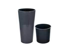 Doniczka Lilia 30 cm antracyt LAMELA