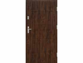 Drzwi zewnętrzne stalowo-drewniane Disting Nicolo 01 Orzech 90 cm prawe KR CENTER