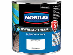 Farba ftalowa do drewna i metalu Ftalonal 0,25 L biała półpołysk NOBILES
