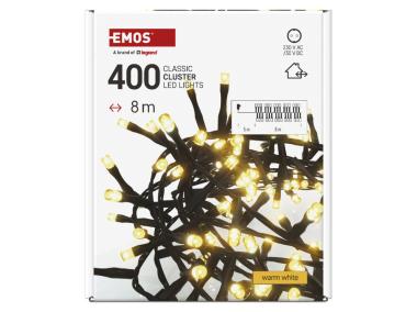 Zdjęcie: Lampki choinkowe LED Classic Cluster, jeżyk, 400 LED 8 m, ciepła biel, IP44 EMOS