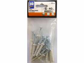 Kołek szybkiego montażu 6x40 mm z lejkiem 20 szt. SILA