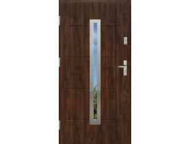 Drzwi zewnętrzne stalowo-drewniane Disting Nicolo 02 Orzech 90 cm lewe KR CENTER