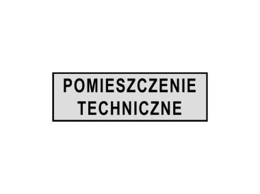 Zdjęcie: Oznaczenie "Pomieszczenia techniczne" 8x22 cm METRO
