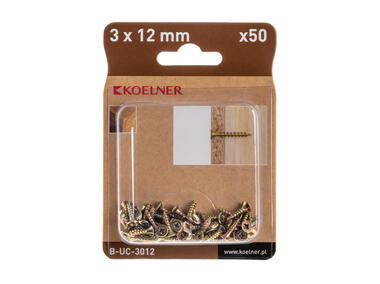 Zdjęcie: Wkręt utwardzany do drewna 3x12 mm blister 50 szt. KOELNER