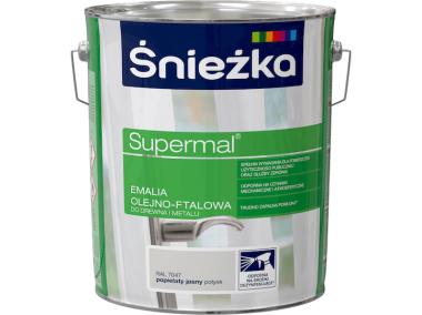 Zdjęcie: Emalia Supermal popielaty jasny RAL7047 10L ŚNIEŻKA