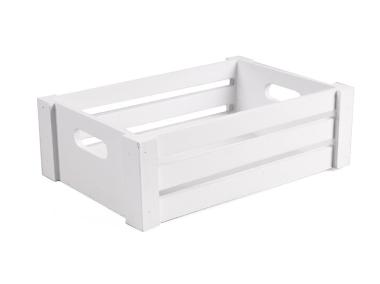 Zdjęcie: Skrzynka drewniana dekoracyjna 27,5x18x9,5 cm biała TIN TOURS