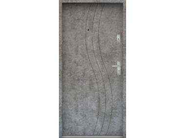 Zdjęcie: Drzwi wejściowe do mieszkań Bastion N-07 Beton srebrny 80 cm lewe OSP KR CENTER