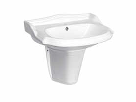 Umywalka ceramiczna ścienna z półpostumentem 58 cm Retro KERRA