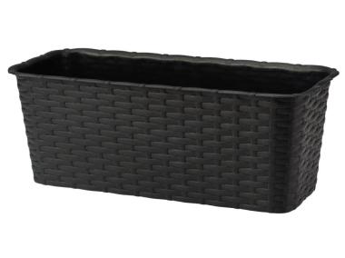Zdjęcie: Doniczka balkonowa Rattan 40 cm antracyt VERDENIA