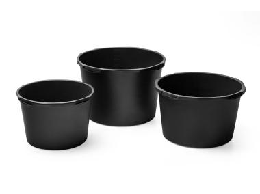 Zdjęcie: Okrągła kastra budowlana z tworzywa sztucznego, kolor czarny, 45 litrów STELLA GREEN