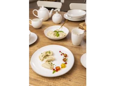 Zdjęcie: Talerz płytki 26 cm Bella Złota Linia kremowyowy ALTOMDESIGN