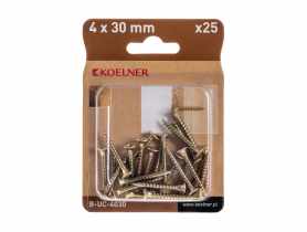 Wkręt utwardzany do drewna 4x30 mm blister 25 szt. KOELNER