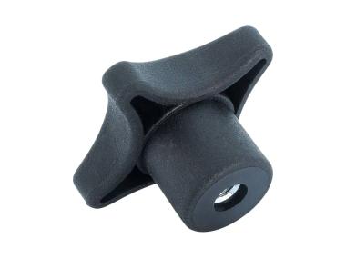 Zdjęcie: Pokrętło krzyżowe z nakrętka M6 30x30 mm czarne METRO