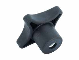 Pokrętło krzyżowe z nakrętka M6 30x30 mm czarne METRO