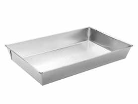 Blacha wysoka 40x25x6 cm srebrna FLORINA