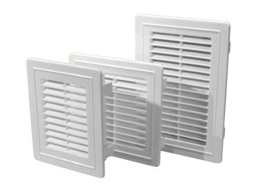 Zdjęcie: Kratka wentylacyjna skośna płaska 11/14 cm rozmiar 120x150 mm biały PRZYBYSZ