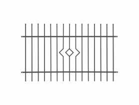 Przęsło ogrodzeniowe Nikola 2, 2x1,2 m stal ocynk+ral 7016 struktura POLBRAM