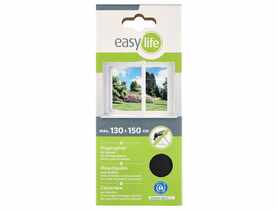 Moskitiera okienna 130 x 150 cm antracyt poliester EASY LIFE